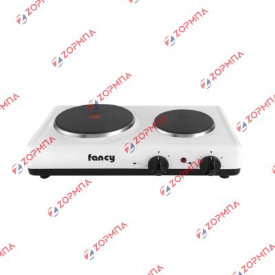 Εστία ηλεκτρική διπλή λευκή εμαγιέ με Ισχύ Εστιών 2000W (Φ 180mm) και 1000W (Φ 145mm)