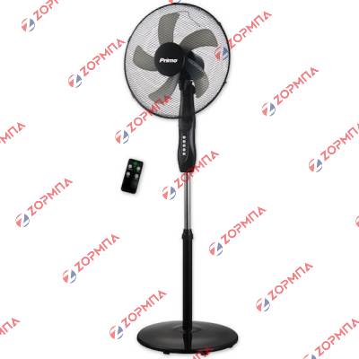 Ανεμιστήρας ορθοστάτης 50W με τηλεχειριστήριο 40cm, 5-φτερά μαύρος PRSF-80719 PRIMO