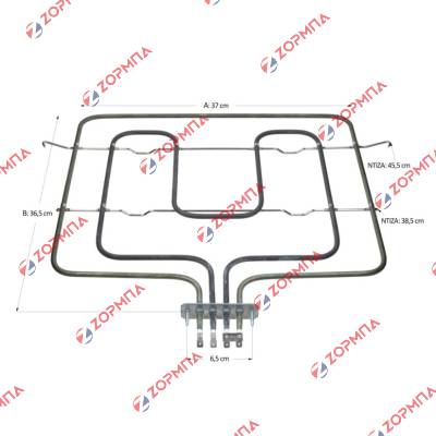 Αντίσταση άνω μέρος φούρνου κουζίνας 2300W, 37x37x8cm GORENJE / KORTING