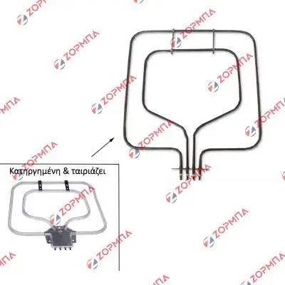Αντίσταση κάτω μέρους 880W 230V + 620W 86V κουζίνας PITSOS / SIEMENS / BOSCH 00218355, 00215567, 00215930   / 35x37cm