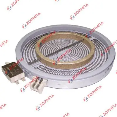 Εστία κεραμικής κουζίνας διπλή 2200W / 750W με 5 επαφές