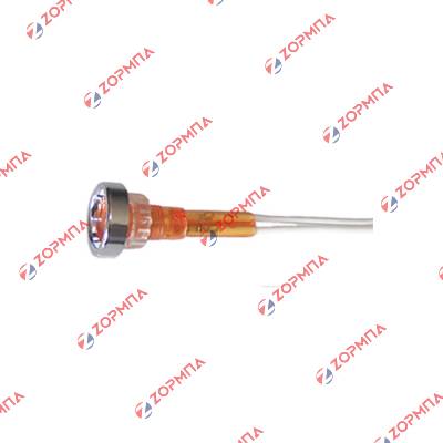 Λυχνία ενδεικτική με παξιμάδι & καλώδια πορτοκαλί 230V Γενικής Χρήσης