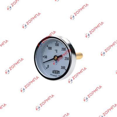 Θερμόμετρο ξυλόφουρνου 0-300oC με πούρο 5cm, Φ52, μεταλλικό με βίδα