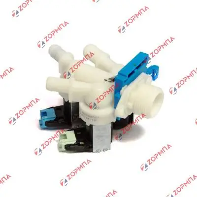 Βαλβίδα εισαγωγής νερού πλυντηρίου ρούχων AEG / ELECTROLUX / ZOPPAS / ZANUSSI ΙΙΙ (τριπλή) ευθεία 180° Φ12mm