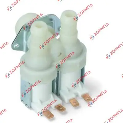 Βαλβίδα εισαγωγής νερού πλυντηρίου PITSOS / SIEMENS / BOSCH , διπλή Φ14mm 90° γωνία , 060774, 00060774, 50269349002