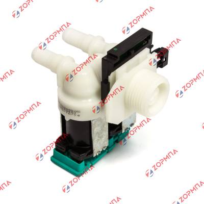 Βαλβίδα II (διπλή) Φ10mm 180° ευθεία με φυσέτα, εισαγωγής νερού πλυντηρίου ρούχων PITSOS / SIEMENS / BOSCH 00606001