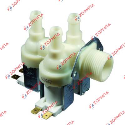 Βαλβίδα III (τριπλή) Φ12mm 90° εισαγωγής νερού πλυντηρίου ρούχων AEG / ZANUSSI / ELECTROLUX / WHIRLPOOL / IZOLA