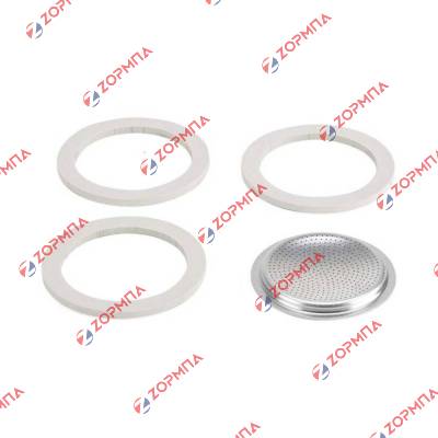 Φλάντζες 3 τεμάχια & φίλτρο 1 τεμάχιο 6cup καφετιέρας espresso BIALETTI MOKA EXPRESS, DAMA, BREAK Original