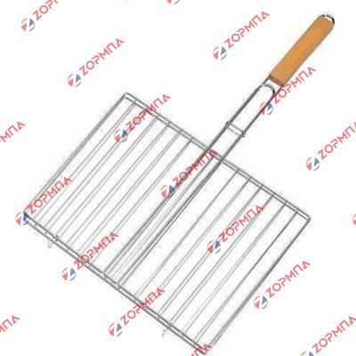 Σχάρα ψηστιέρας χρωμίου με ξύλινη λαβή ROLLER 24.5 x 38cm