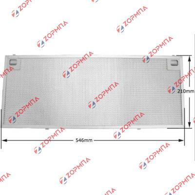 Φίλτρο απορροφητήρα μεταλλικό 54,5x21cm ΤΕΚΑ CNL2002, CNL2002, CNX6000, 61836021, 20-515015, 565825