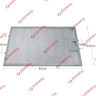 Φίλτρο απορροφητήρα μεταλλικό 23.5 x 32cm TEKA DB-60 γενικής χρήσης