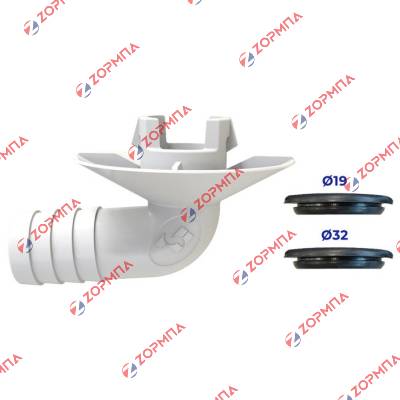 Σύνδεσμος αποχέτευσης κλιματιστικού με γωνία 16mm 45/19mm (εξωτερικής μονάδας)