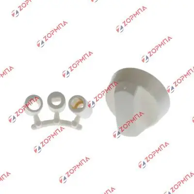 Κουμπί λευκό με αντάπτορες για κουζίνα , υγραερίου , πετρογκάζ / Γενικής χρήσης