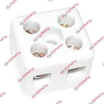 Κλέμενς πορσελάνης διπλή Φ6mm