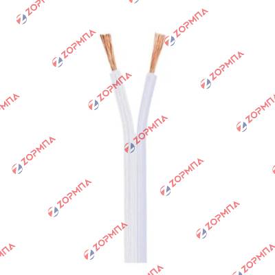 Καλώδιο εύκαμπτο 2x0.75mm πλακέ λευκό ανά μέτρο