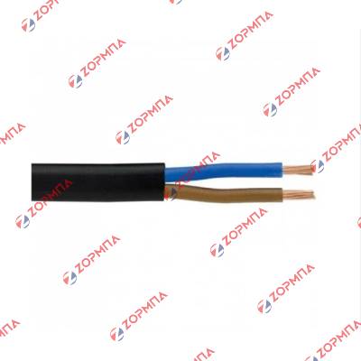 Καλώδιο εύκαμπτο 2x0.75mm πλακέ μαύρο ανά μέτρο