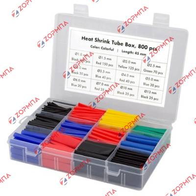 Μακαρόνια θερμοσυστελλόμενα πολύχρωμα σιλικόνης σετ 800τμχ