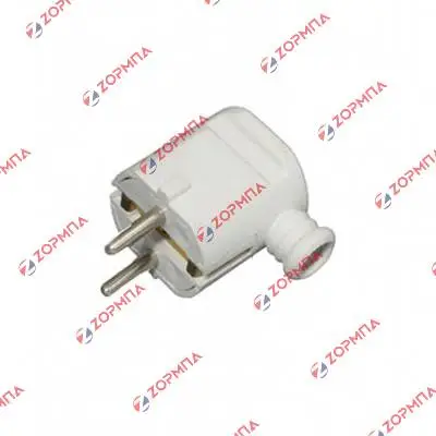 Φις καλωδίου ρεύματος σούκο αρσενικό λευκό γωνιακό