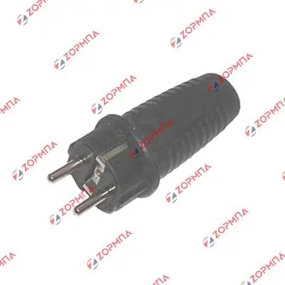 Φις καλωδίου ρεύματος σούκο αρσενικό καουτσούκ μαύρο